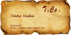 Tüske Csaba névjegykártya